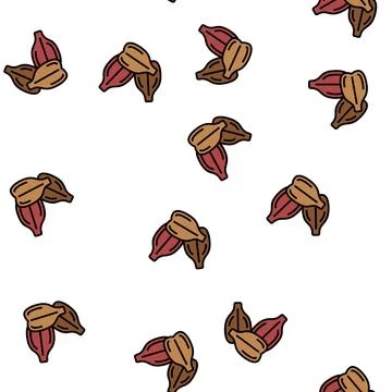 Grape seed vector seamless pattern Stock Illustration