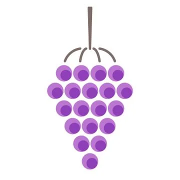 Grape simple art geometric illustration Stock Illustration