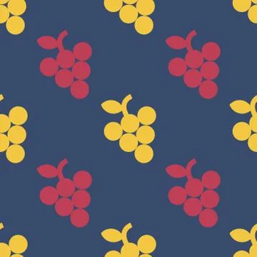 Grape simple seamless pattern Stock Illustration