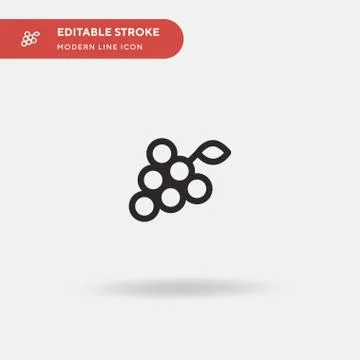 Grape Simple vector icon. Illustration symbol design template for web mobile  Stock Illustration