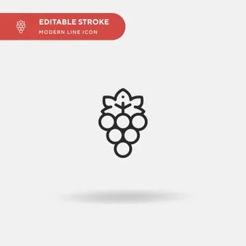 Grape Simple vector icon. Illustration symbol design template for web mobile  Stock Illustration