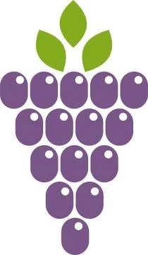 Grape vector icon illustration design. Stock Illustration
