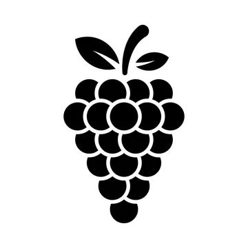 Grape vector icon isolated on white background Ilustración de archivo