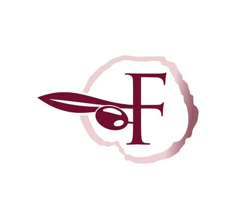 Grape Vine Initial Letter F Stock Illustration