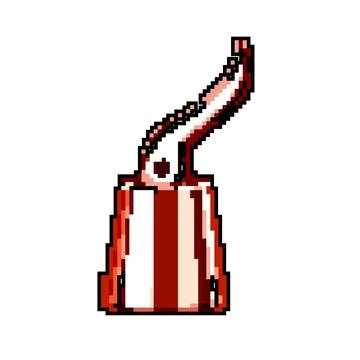 Grape wine cork game pixel art vector illustration Stock Illustration