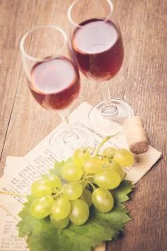 Grape with wine Stock Photos