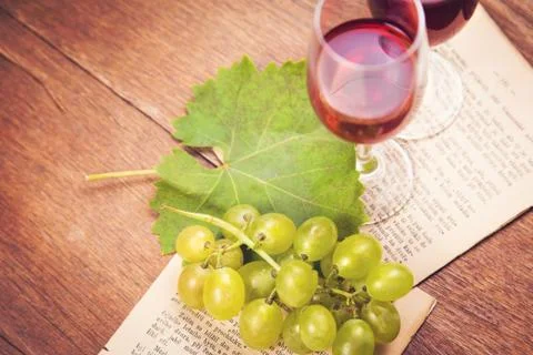 Grape with wine Stock Photos