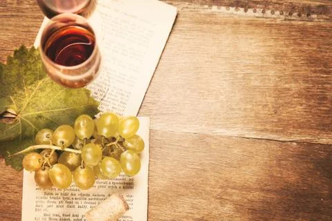 Grape with wine Foto stock