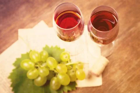 Grape with wine Stock Photos