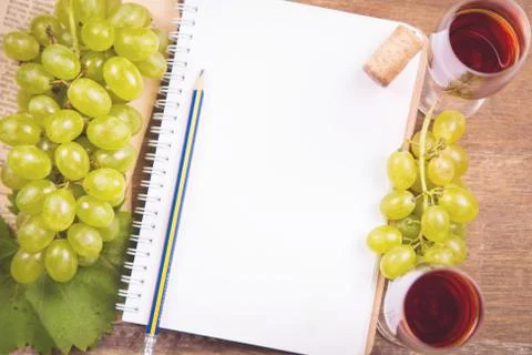 Grape with wine Stock Photos