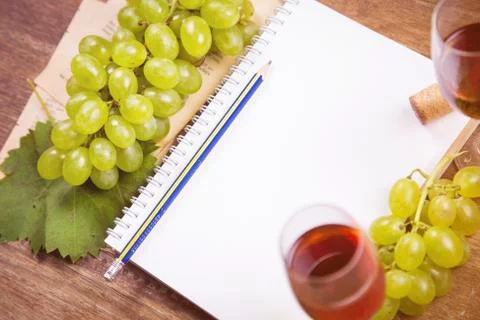 Grape with wine Stock Photos