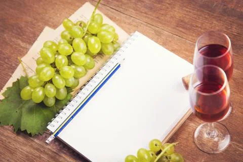 Grape with wine Foto stock