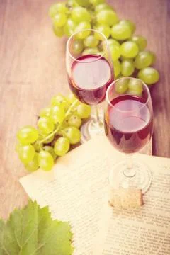 Grape with wine Stock Photos