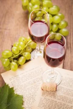 Grape with wine Stock Photos