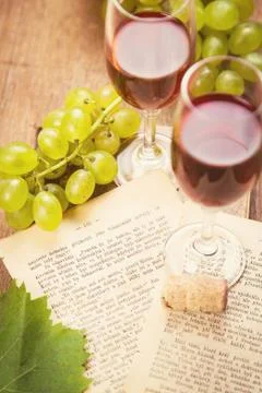 Grape with wine Stock Photos