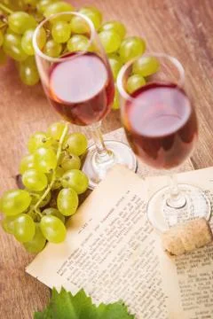 Grape with wine Stock Photos