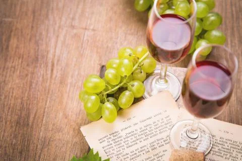 Grape with wine Stock Photos