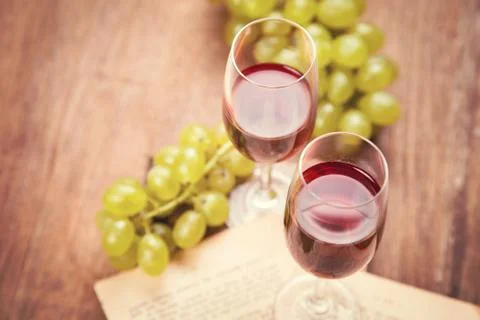 Grape with wine Stock Photos