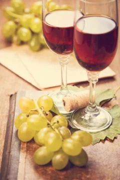 Grape with wine Foto stock