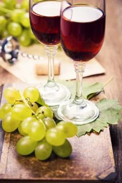 Grape with wine Stock Photos