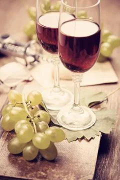 Grape with wine Stock Photos