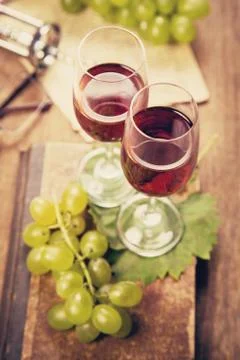 Grape with wine Stock Photos