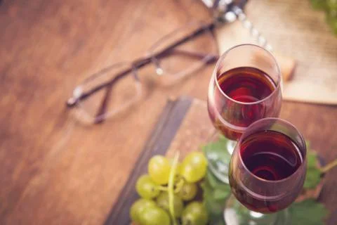 Grape with wine Stock Photos