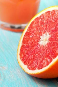 Grapefruit and grapefruit juice Stock Photos