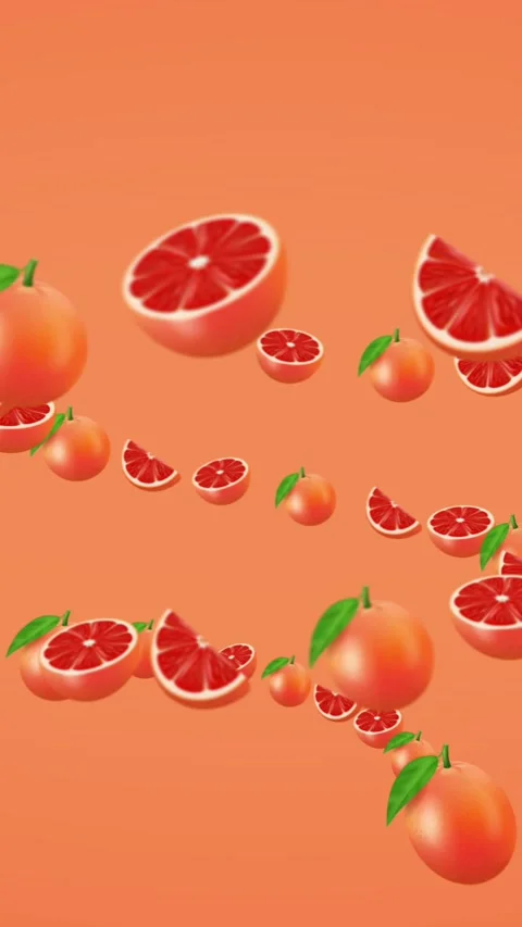Grapefruit and grapefruit Slices vortex background Stock Footage 279146815