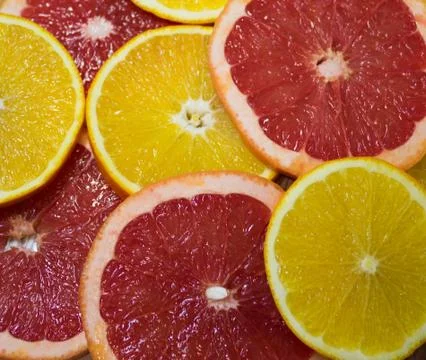 Grapefruit and orange Stock Photos