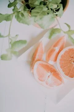 Grapefruit Basil Stock Photos