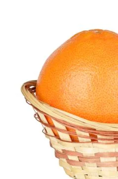 Grapefruit in the basket Stock Photos