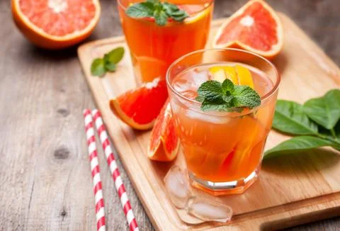 Grapefruit cocktail Stock Photos