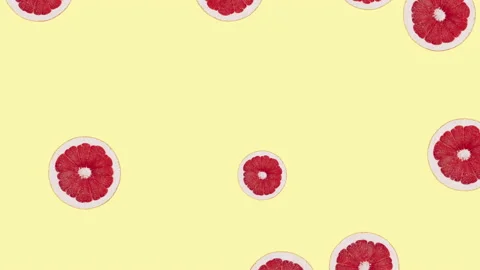 Grapefruit fruit motion design animation Stock Footage 169400864