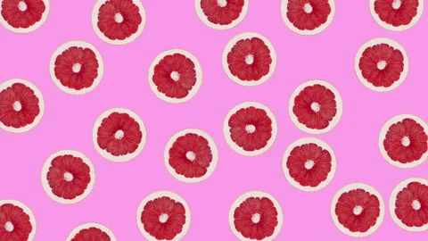 Grapefruit fruit motion design animation Stock Footage 170013442