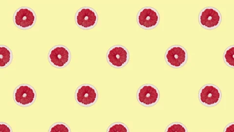 Grapefruit fruit motion design animation Stock Footage 188063434