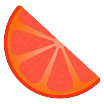 Grapefruit icon. Vector illustration of a piece of grapefruit. Grapefruit cut Stock Illustration