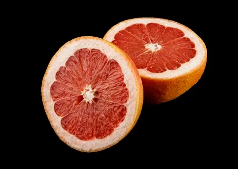 Grapefruit isolated on a black background Stock-Fotos