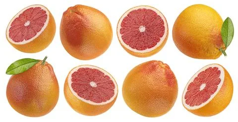 Grapefruit isolated on white background, collection Foto stock