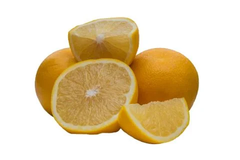 Grapefruit isolated on white background. Stock Photos