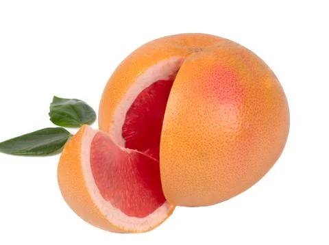 Grapefruit isolated on white background Stock Photos