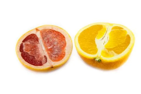 Grapefruit isolated on white Stock Photos