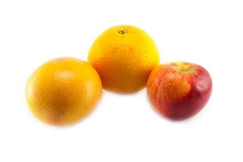 Grapefruit isolated on white Stock Photos