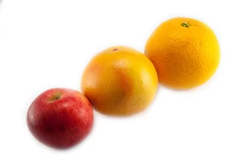 Grapefruit isolated on white Stock Photos