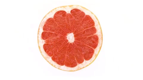 Grapefruit is isolated. yellow lemon on on a white background. 스톡 동영상 164790685
