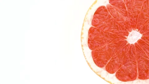 Grapefruit is isolated. yellow lemon on on a white background. Stock Footage 164790713