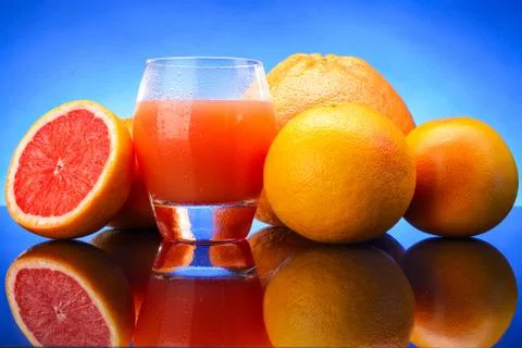 Grapefruit juice Stock Photos