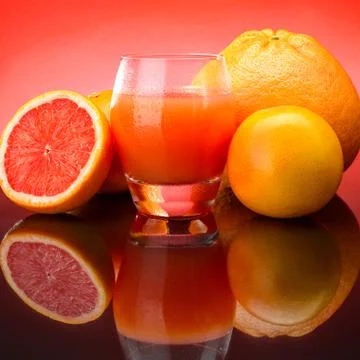 Grapefruit juice Stock Photos