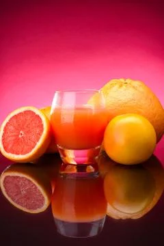 Grapefruit juice Stock Photos
