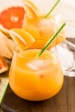 Grapefruit juice Stock Photos